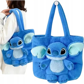 plyšák Taška plyšák Stitch modrá látková 2v1 pro děti 3 m+