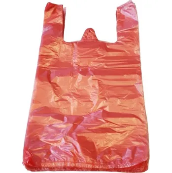 Sáček na potraviny Mikrotenová taška 4 kg / 260+140x440 mm / červená