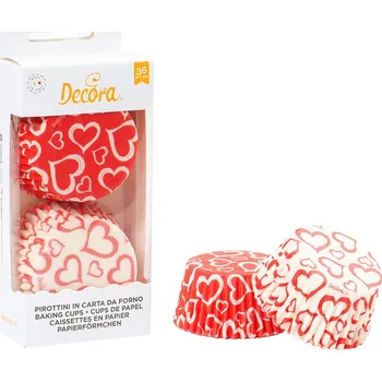 Přisada na vaření a pečení Košíčky Decora - srdce - 36 ks