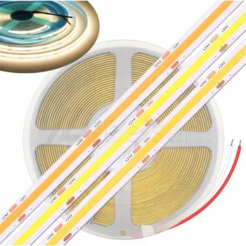 LED páska Dekorativní LED COB pásek 24V 5W, 320 diod/metr, Neon bílá teplá, 1m