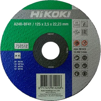 Řezný kotouč HiKOKI 752512 Řezný kotouč na kov 125x22,23x2,5mm free_store_pickup