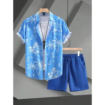 Pánská letní sada – tričko a kraťasy, streetwear styl Velikost: XL, Barva (Varianta): a1210406