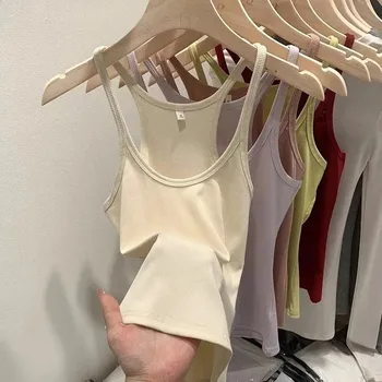 Dámský letní top s tenkými ramínky – přiléhavý střih pro volný čas Velikost: L, Barva (Varianta): Aprikotová