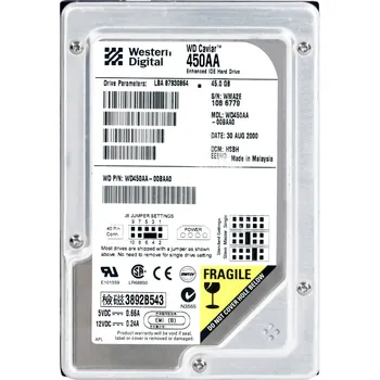 Interní pevný disk WD CAVIAR 450AA 45GB 5.4K ATA 3.5" WD450AA-00BAA0