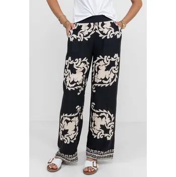 Dámské kalhoty Jacqueline de Yong JDY dámské široké kalhoty se vorem Maggie černé Velikost: S/32