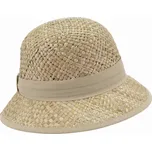 Slaměný malý cloche s béžovou stuhou - Seeberger Velikost: 57 cm (M)