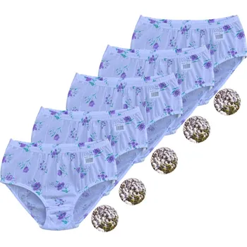 Kalhotky Tinasan Dámské bavleně kalhotky EOU - 5 ks Barva: Mix barva, Velikost: XL