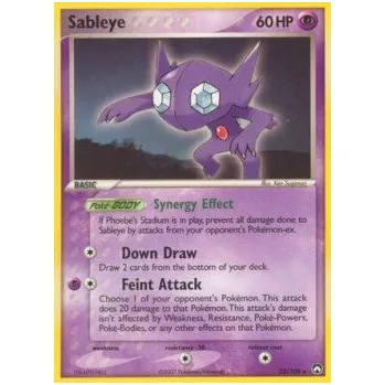 Sběratelská karetní hra Pokémon PK 022/108 Sableye - EX Power Keepers Stav: Good, Verze: NORMAL