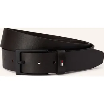 Módní doplněk Tommy Hilfiger Pánský Kožený Opasek Layton, tmavě hnědá, 95