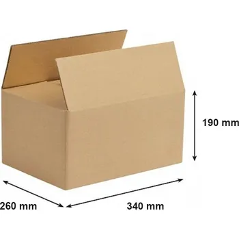 Archivační box Kartonová krabice 340x260x190 mm 5VVL