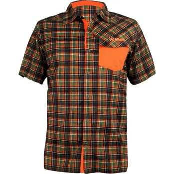 cyklistický dres HAVEN košile - AGNESS SLIMFIT - oranžová/zelená