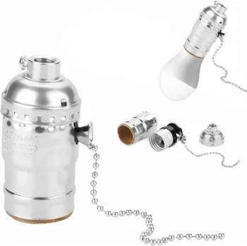 DEKORATIVNÍ OBJÍMKA E27 KOVOVÁ STŘÍBRNÁ