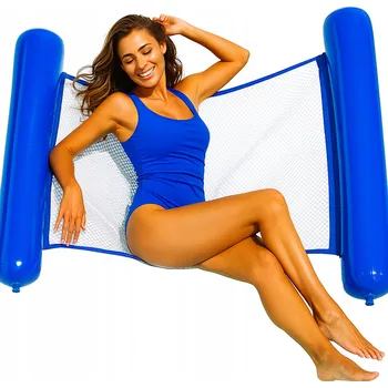 NAFUKOVACÍ VODNÍ HAMAKA MATRACE LEHÁTKO SE SÍŤKOU PLOVOUCÍ KŘESLO NAFUKOVACÍ DRMZ