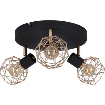 Stropní svítidlo kulaté Acrobat černé měděné moderní do obýváku a ložnice CANDELLUX