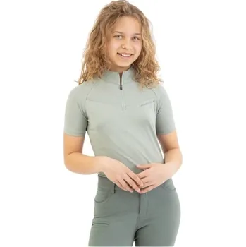 Dětské jezdecké tričko BR Eevolv slate grey (140)