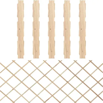 Plot Trelážové ploty 5 ks masivní jedlové dřevo 180 x 80 cm Hnědá 316422