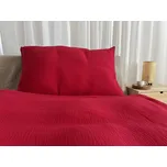 Mušelínové povlečení červená bio bavlna - 140x200 + 50x70 cm