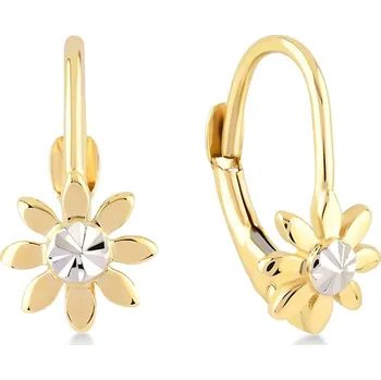 Náušnice Lillian Vassago Patentové náušnice s květinou v kombinovaném zlatě LLV06-GER265