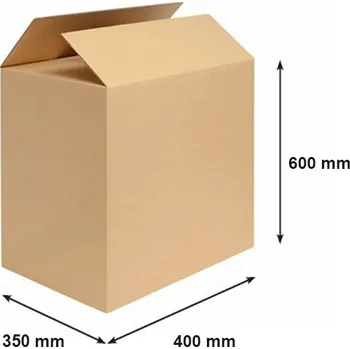 Archivační box Kartonová krabice 400x350x600 mm 5VVL