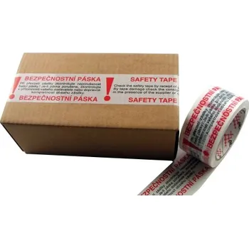 Lepicí páska Lepící páska s bezpečnostním popisem 50 mm x 60 m
