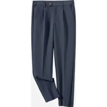 Pánský lehký oblek – volný střih, vhodný i na léto Velikost: 5XL, Barva (Varianta): Gray and blue trousers (single)