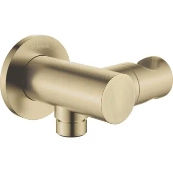 Vodovodní baterie Deante Cascada úhlová hadicová spojká, kulatá, s držákem ruční sprchy, zlatá NAC_M57K