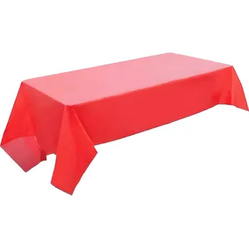 Jednorázový ubrus Plastový ubrus červený 137 × 274 cm