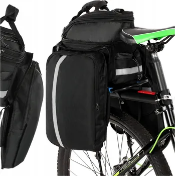 brašna na kolo Zadní voděodolná Cyklistická brašna MEMFLOW černá 30 l, 3 komory