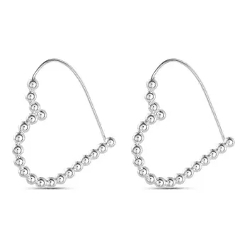 Souprava šperků NO MORE Bold Heart Hoops Silver