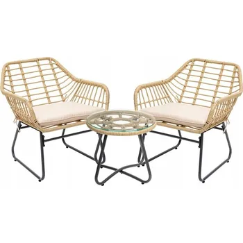 Zahradní sestava Sada zahradního nábytku kovová Hesperide hnědá 3 ks