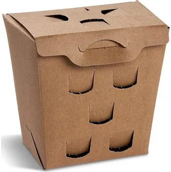 Box na hranolky nepromastitelný / kraft / 50 kusů