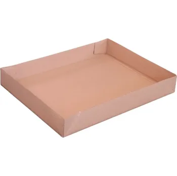 PACKFACE Krabice bez víka - krabice na chlebíčky 790x400x70 mm 3VVL Hnědá