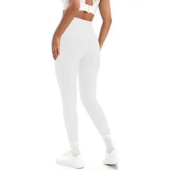 Dámské legíny Dámské bezešvé elastické kalhoty na jógu s vysokým pasem Sportovní fitness legíny do posilovny Běžecké tréninkové oblečení bílá M