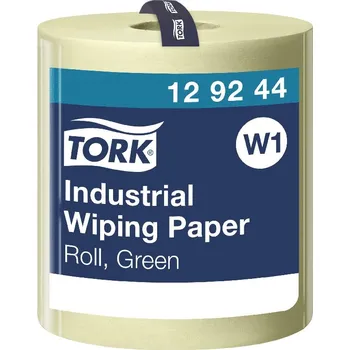 Papírový ručník Průmyslová papírová utěrka Tork W1 / zelená / dvouvrstvá