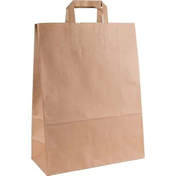 Dárková taška Papírová taška 320x140x420 mm / hnědá / ploché ucho