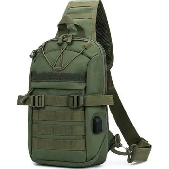 turistický batoh Batoh DRAGOWA TACTICAL Oscar s jedním popruhem, zelený