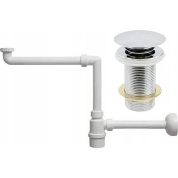 Sifon UMYVADLOVÝ SIFON TELESKOPICKÝ ŠETŘÍCÍ + ZÁTKA KLIK CHROM BEZ PŘEPADU