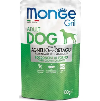 Krmivo pro psa Monge Grill Adult kapsička jehněčí se zeleninou 100 g