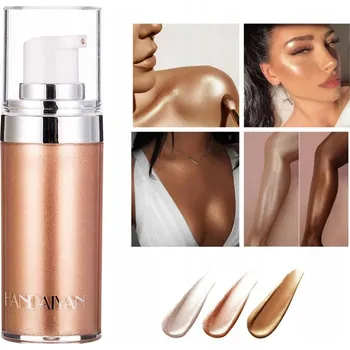 Přípravek na tvář Tekutý rozjasňovač na tělo a obličej Perleťově bronzový efekt Glow