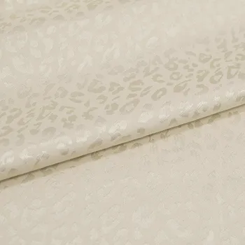 Satén N6521 světle béžový, žakárový zvířecí vzor, š.145