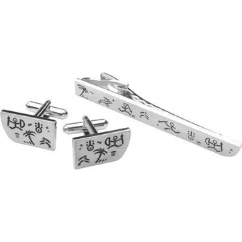 Tahiti sada manžetových knoflíčků a kravatových spon