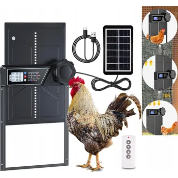 Hliníkové automatická dvířka do kurníku, bezpečné a voděodolné