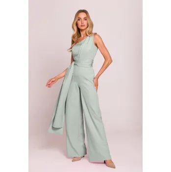 Dámský kostýmek Elegantní společenský overal MOE M845 mátový EU velikost: L