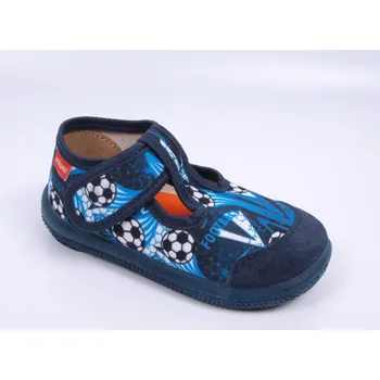 Chlapecké bačkory Bačkůrky botičky MILAMI 226-66fotbal modré fotbal lehké flexibilní velikost: 25