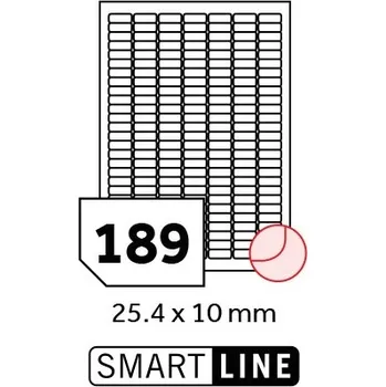 Speciální papír Samolepicí etikety SMART LINE 25,4x10 mm / A4 100 archů