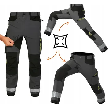 Pánské kalhoty ELASTICKÉ Pracovní Kalhoty BOZP Do Pasu Pánské STRETCH BoSafety TENSION VEL. 48