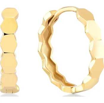 Náušnice Lillian Vassago Kroužkové zlaté lesklé náušnice 1,4 cm LLV06-GER349