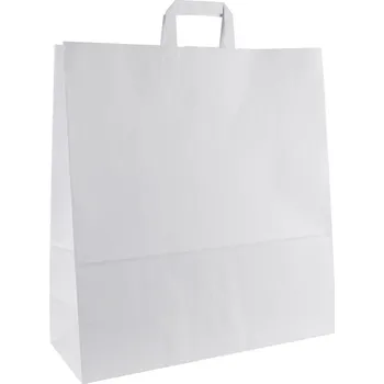 Dárková taška Papírová taška 450x170x480 mm bílá / 25 kusů / ploché ucho