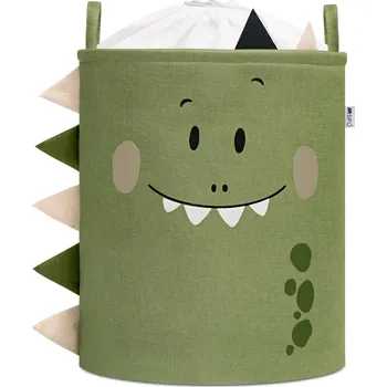 Dětsný nábytek Sipo Koš na hračky XL se šňůrkou, skládací bavlněný / 63 l, DINO