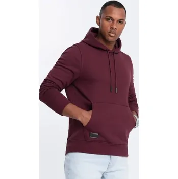 Pánská mikina Ombre Clothing Základní vínová pánská mikina V3 SSBN-0161